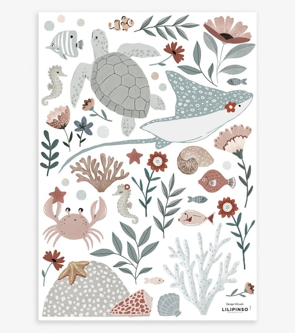 Planche De Stickers Ocean Field Lilipinso 1 Planche De Stickers Ocean Field Lilipinso