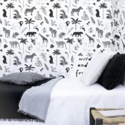 Papier Peint Animals Mix (50 Cm X 10 M) -Lilipinso Déco Soldes Boutique papier peint animals mix 50 cm x 10 m 3