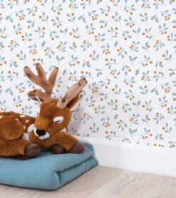 Papier Peint Berries Blanc