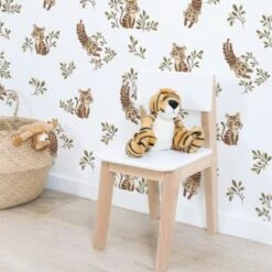 Papier Peint Cute Tiger (50 Cm X 10 M) -Lilipinso Déco Soldes Boutique papier peint cute tiger 50 cm x 10 m 3