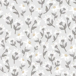 Papier Peint Dancing Daisies Gris