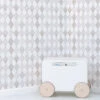 Papier Peint Enfant Motif Harlequin En Papier Gris 50x1000 Cm
