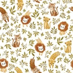 Papier Peint Félins Jungle Trio (50 Cm X 10 M)