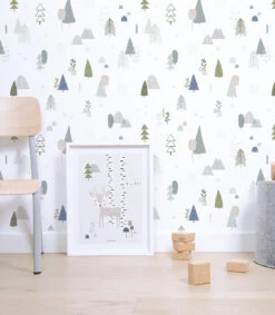 Papier Peint Forêt En Papier Gris 50cm X 10m