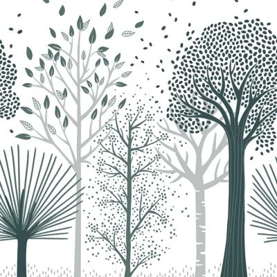 Papier Peint Intissé Forêt Bleu M. Fox (10 M) 1 Papier Peint Intissé Forêt Bleu M. Fox (10 M)