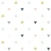 Papier Peint Motif Triangles Rose Moutarde Gris (10 M)