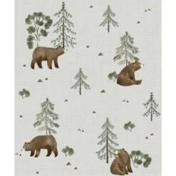 Papier Peint Mountain & Bears (50 Cm X 10 M)