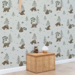 Papier Peint Mountain & Bears (50 Cm X 10 M) -Lilipinso Déco Soldes Boutique papier peint mountain bears 50 cm x 10 m 3