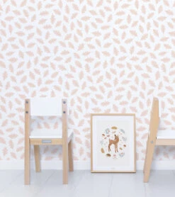 Papier Peint Oak Leaves Rose