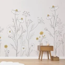 Papier Peint Panoramique Chamomile (400 X 248 Cm) -Lilipinso Déco Soldes Boutique papier peint panoramique chamomile 400 x 248 cm 5