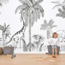 Papier Peint Panoramique Dinosaurus (400 X 248 Cm) -Lilipinso Déco Soldes Boutique papier peint panoramique dinosaurus 400 x 248 cm 3