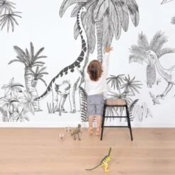 Papier Peint Panoramique Dinosaurus (400 X 248 Cm) -Lilipinso Déco Soldes Boutique papier peint panoramique dinosaurus 400 x 248 cm 8