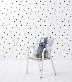 Papier Peint Pois En Papier Bleu 50cm X 10m