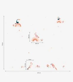 Planche De Stickers Paradisio Lilipinso -Lilipinso Déco Soldes Boutique paradisio stickers muraux oiseaux paradisio orange