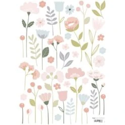 Planche De Stickers A3 De Fleurs Tiges