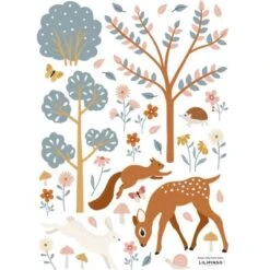 Planche De Stickers A3 Faon Woodland Animals