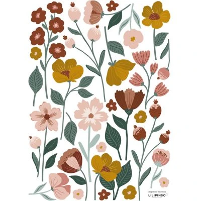 Planche De Stickers A3 Fleurs Pretty Flowers 1 Planche De Stickers A3 Fleurs Pretty Flowers