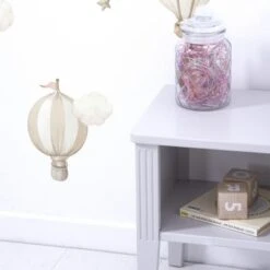 Planche De Stickers A3 Montgolfières Roses -Lilipinso Déco Soldes Boutique planche de stickers a3 montgolfieres roses 3