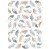 Planche De Stickers A3 Plumes Bleues