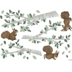 Planche De Stickers L Ecureuils (64 X 90 Cm)