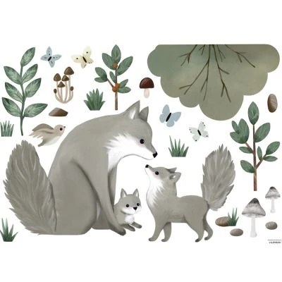 Planche De Stickers L Famille Loup (64 X 90 Cm) 1 Planche De Stickers L Famille Loup (64 X 90 Cm)