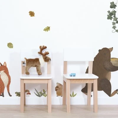 Planche De Stickers L Woodland Bear & Friends (64 X 90 Cm) 2 Planche De Stickers L Woodland Bear & Friends (64 X 90 Cm) – Image 2