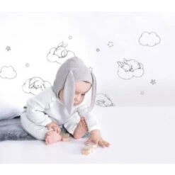 Planche De Stickers Lapin Et Nuage (A3)