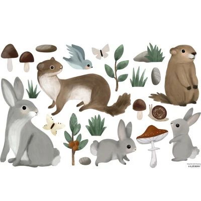 Planche De Stickers M Animaux De La Montagne (64 X 90 Cm) 1 Planche De Stickers M Animaux De La Montagne (64 X 90 Cm)