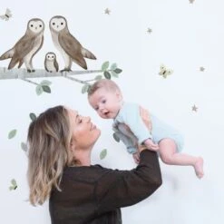 Lilipinso Déco Soldes Boutique -Lilipinso Déco Soldes Boutique planche de stickers m famille chouette 64 x 90 cm 2