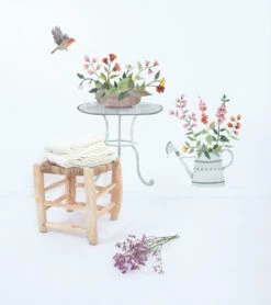 Planche De Stickers Queyran Lilipinso -Lilipinso Déco Soldes Boutique queyran grand sticker arrosoir fleuri