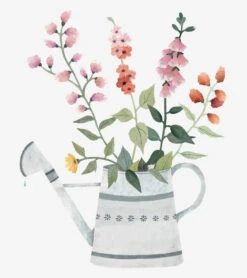 Planche De Stickers Queyran Lilipinso -Lilipinso Déco Soldes Boutique queyran grand sticker arrosoir fleuri 1