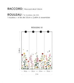 Papier Peint Queyran Lilipinso (50cm X 10m) -Lilipinso Déco Soldes Boutique queyran papier peint panoramique jolie fleurs 6
