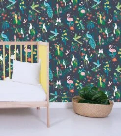 Papier Peint Rio Lilipinso (50cm X 10m) 15 Papier Peint Rio Lilipinso (50cm X 10m) -Lilipinso Déco Soldes Boutique rio papier peint enfant motif oiseaux tropicaux 3
