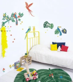 Planches De Stickers Rio Lilipinso -Lilipinso Déco Soldes Boutique rio stickers muraux toucan et feuilles 1