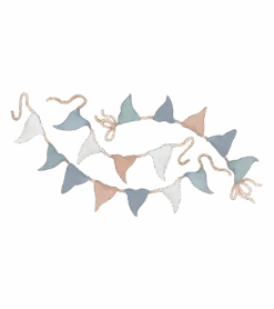 Grands Stickers Selene Lilipinso -Lilipinso Déco Soldes Boutique selene grand sticker guirlande de fanion bleu