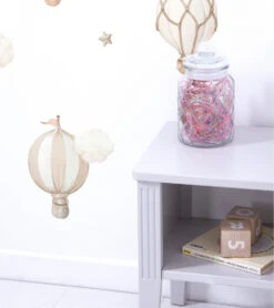 Planche De Stickers Montgolfières Selene Lilipinso -Lilipinso Déco Soldes Boutique selene stickers muraux les mongolfieres rose 1