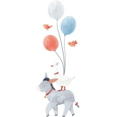 Sticker Mural Âne Gentle Friends (45 X 118 Cm) 1 Sticker Mural Âne Gentle Friends (45 X 118 Cm)