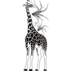 Sticker Mural Girafe (42 X 111 Cm)