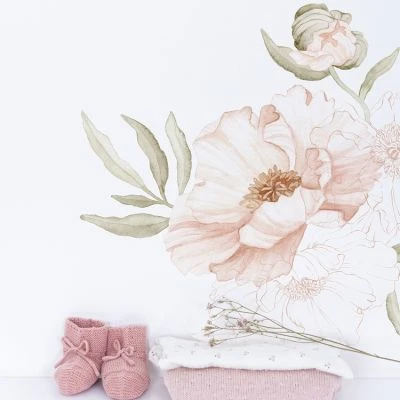 Sticker Mural Large Pretty Poppy (81 X 71 Cm) 2 Sticker Mural Large Pretty Poppy (81 X 71 Cm) – Image 2