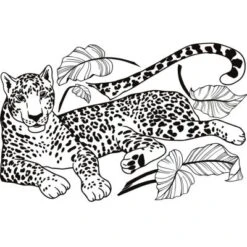 Sticker Mural Léopard (65 X 42 Cm)