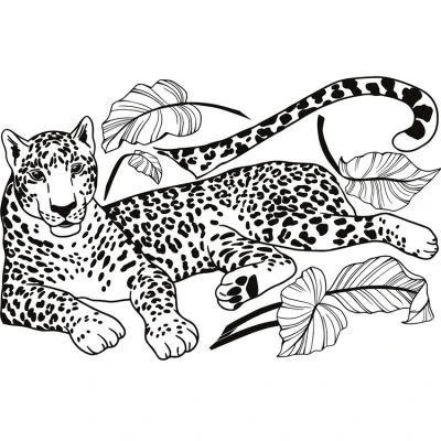 Sticker Mural Léopard (65 X 42 Cm) 1 Sticker Mural Léopard (65 X 42 Cm)