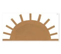 Sticker Mural Soleil En Vinyle Mat Moutarde