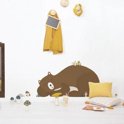 Sticker Ours Forest Happiness (86 X 45 Cm) 2 Sticker Ours Forest Happiness (86 X 45 Cm) – Image 2