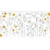 Sticker Xl Grandes Fleurs Des Champs Multicolore