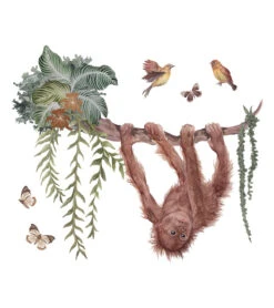 Sticker Xl Orang Outan En Vinyle Mat Multicolore 80x70 Cm