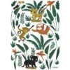 Stickers Jungle Night Animaux De La Jungle (29,7 X 42 Cm)