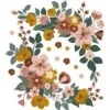 Stickers Muraux Blooming Ornaments (70 X 64 Cm)