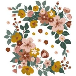 Stickers Muraux Blooming Ornaments (70 X 64 Cm)