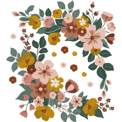 Stickers Muraux Blooming Ornaments (70 X 64 Cm) 1 Stickers Muraux Blooming Ornaments (70 X 64 Cm)