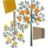 Stickers Muraux Oranger Et Citronnier (77 X 87 Cm)